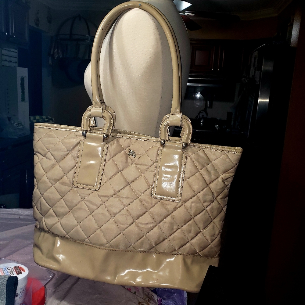 Tan Burberry Large Shoulder Bag